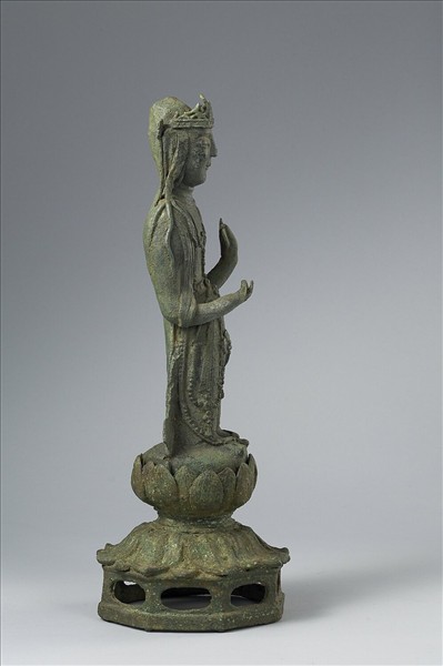 韓國 朝鮮時代 青銅 菩薩立像