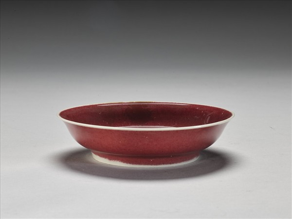 霽紅釉盤