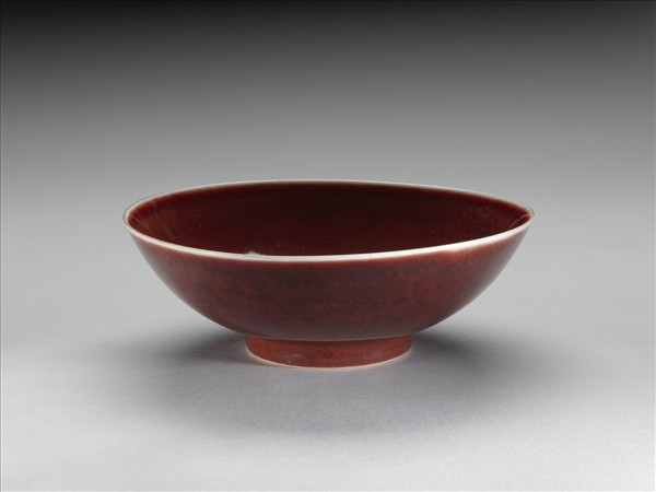 寶石紅釉碗