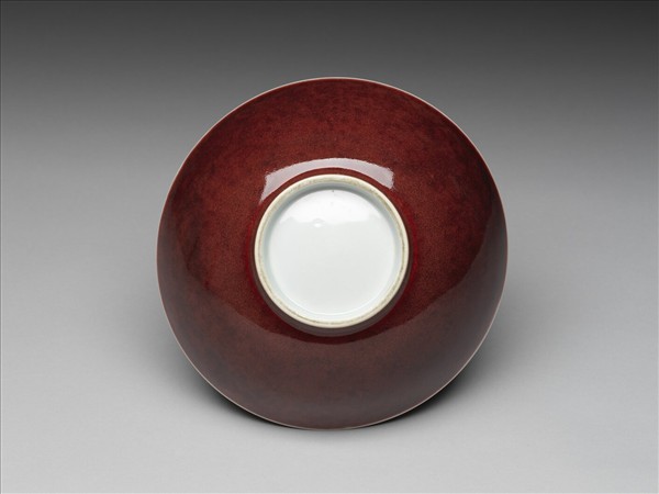 寶石紅釉碗