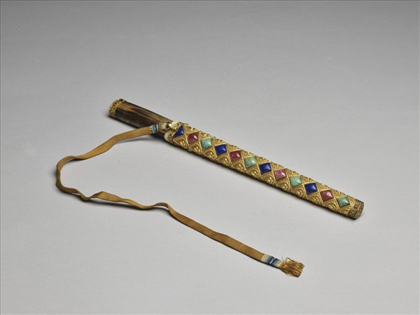 鍍金嵌琺瑯帶扣吉服帶