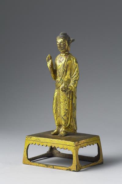 中國 隋 銅鎏金 藥師佛像