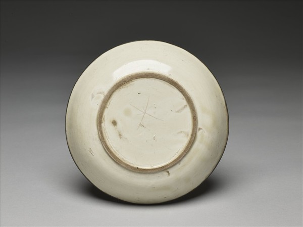 定窯 印花雙螭盤