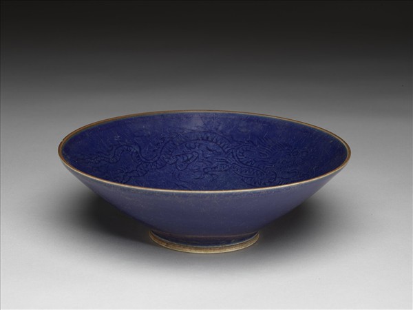 官窯 回青雙龍戲珠碗