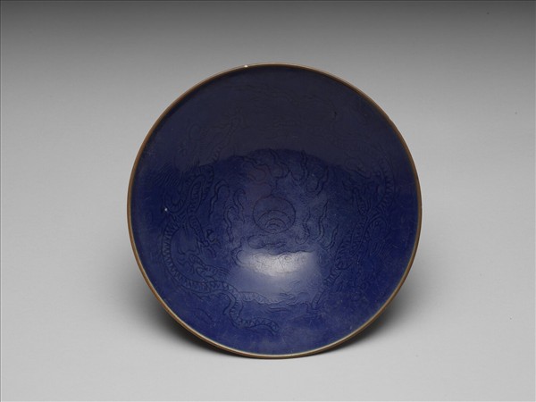 官窯 回青雙龍戲珠碗