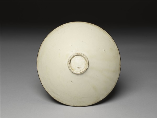 定窯 牙白印花石榴碗