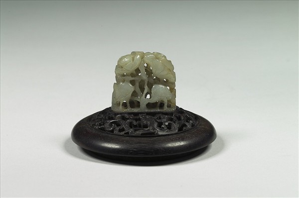 汀渚鷺鷥紋玉頂