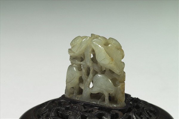 汀渚鷺鷥紋玉頂