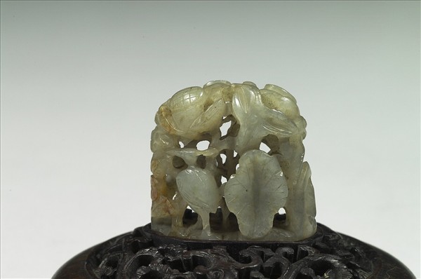 汀渚鷺鷥紋玉頂