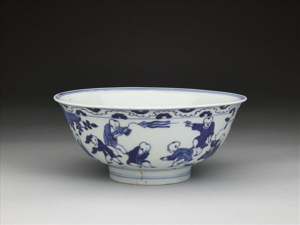 青花嬰戲圖碗