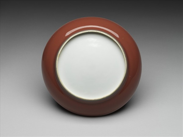 霽紅釉盤