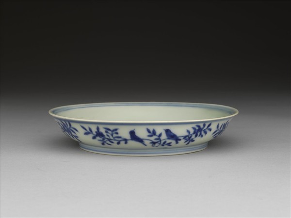青花花鳥紋盤