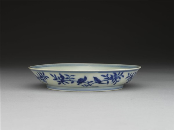青花花鳥紋盤
