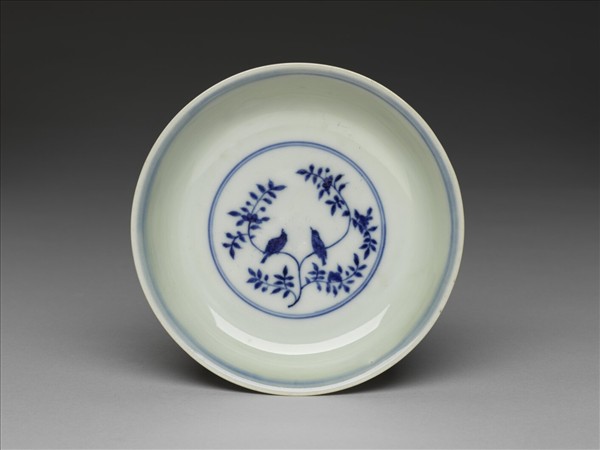 青花花鳥紋盤