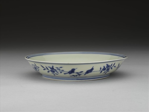 青花花鳥紋盤