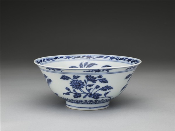 官窯 青花花果紋碗