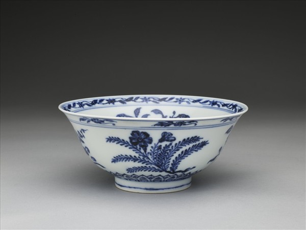 官窯 青花花果紋碗
