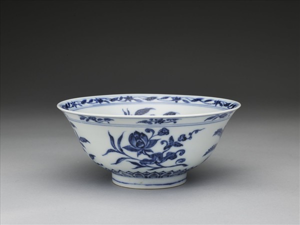 官窯 青花花果紋碗