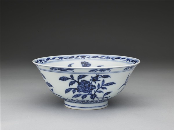 官窯 青花花果紋碗