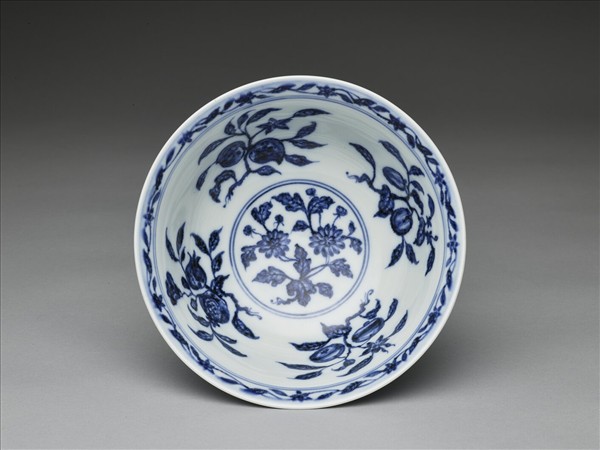 官窯 青花花果紋碗