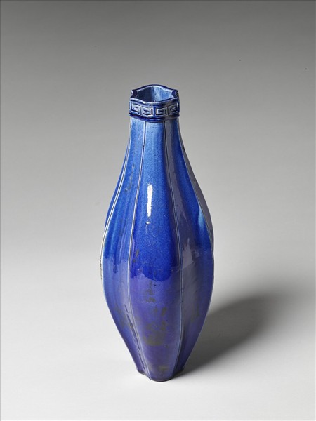 官窯 霽青菱式花瓶