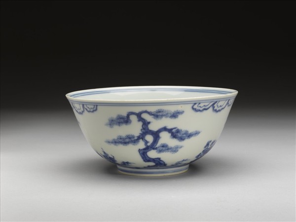 官窯 青花歲寒三友圖碗
