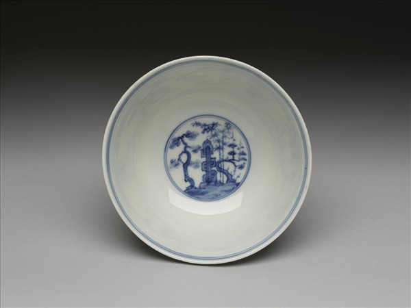 官窯 青花歲寒三友圖碗