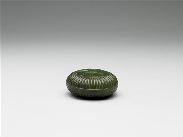 玉直紋圓盒