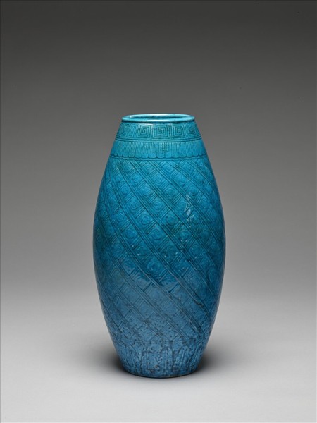 孔雀綠釉橄欖瓶