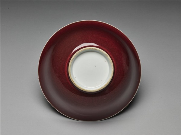 寶石紅釉碗