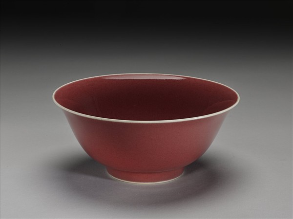 霽紅釉碗