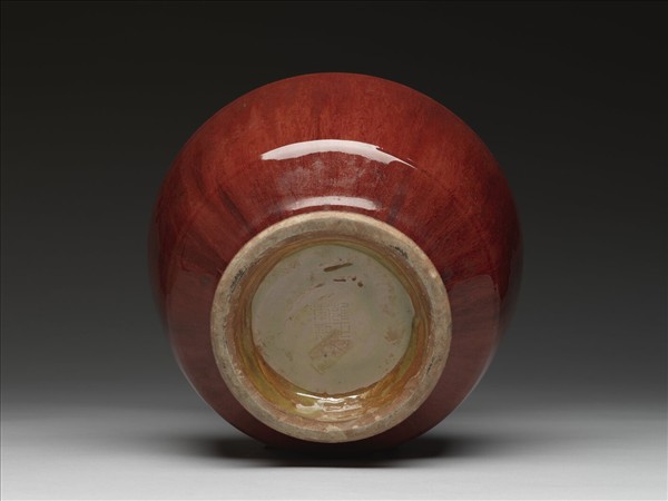 仿鈞紅釉弦紋瓶