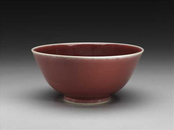 霽紅釉碗