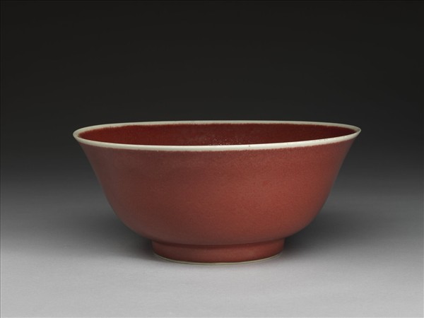寶石紅釉碗