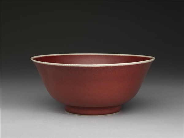 寶石紅釉碗