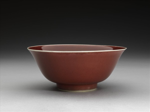 霽紅釉碗