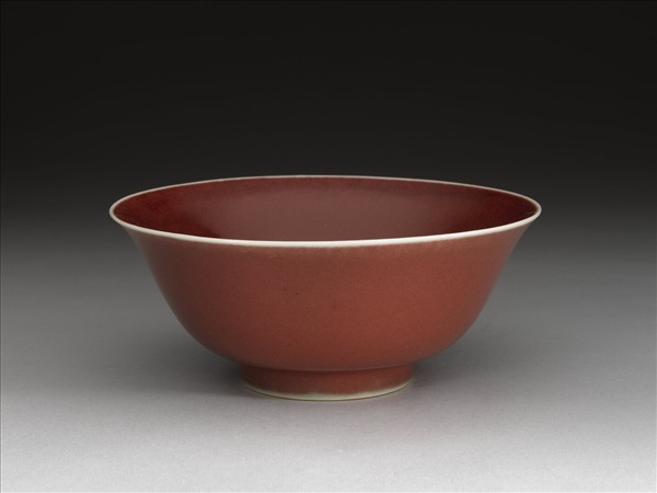 霽紅釉碗