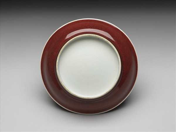霽紅釉盤