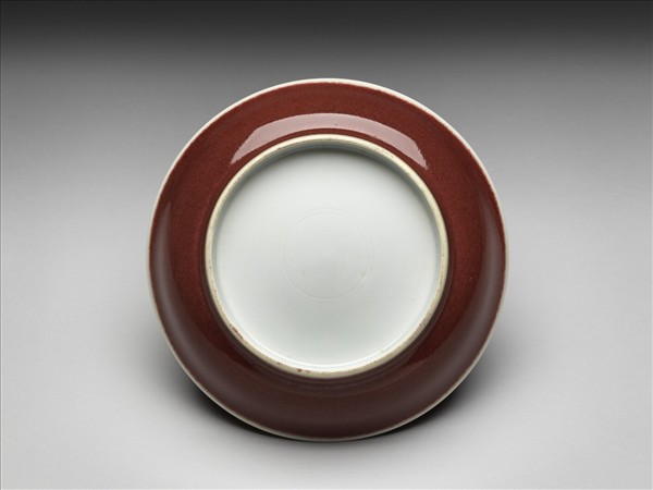 霽紅釉盤