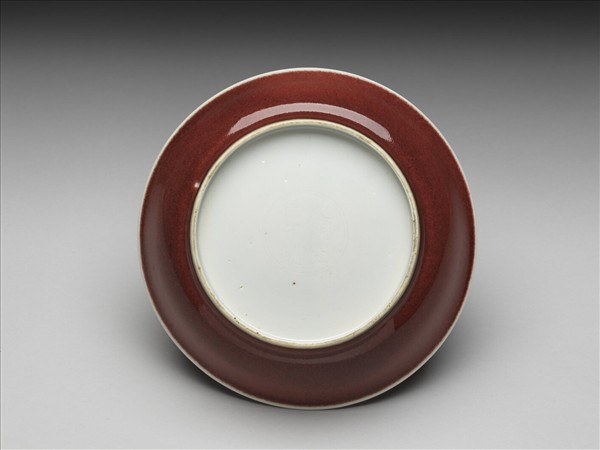 霽紅釉盤