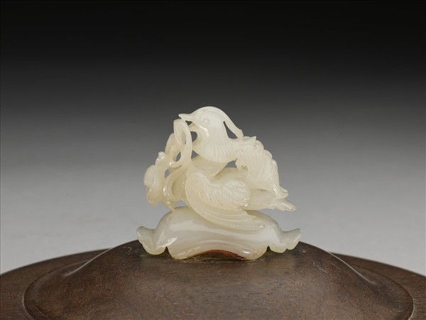 鴛鴦荷葉紋玉頂