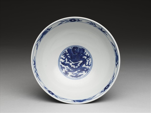 青花八仙慶壽圖碗