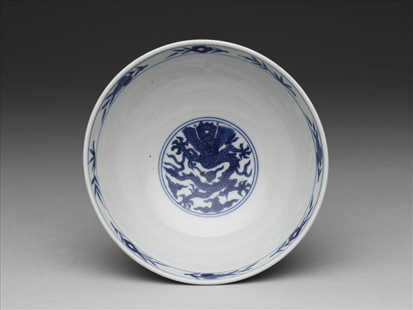 青花八仙慶壽圖碗