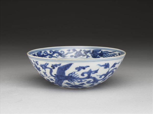 青花鳳凰紋碗