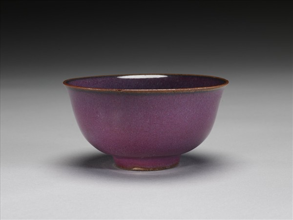 葡萄紫釉碗