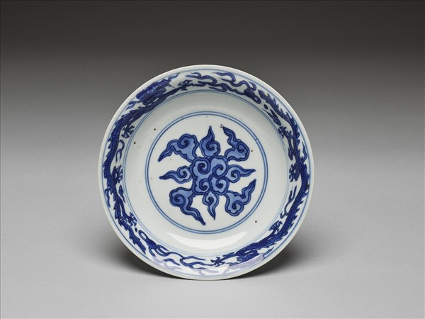青花龍鳳紋盤
