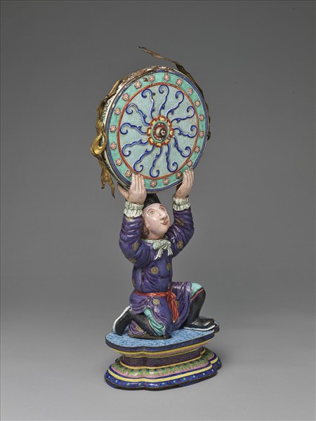 銅胎畫琺瑯番人八寶（法輪）