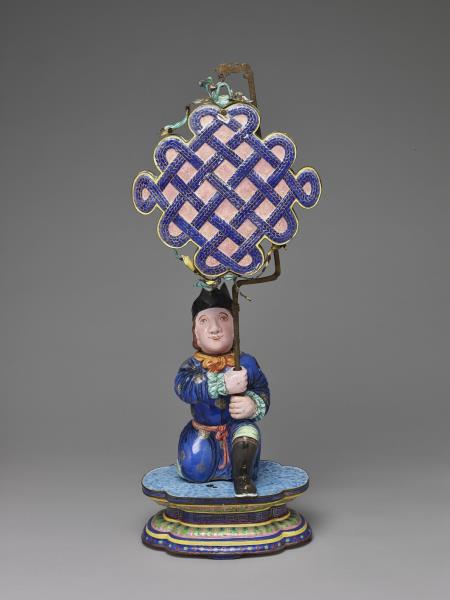 銅胎畫琺瑯番人八寶（盤長）