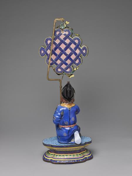 銅胎畫琺瑯番人八寶（盤長）