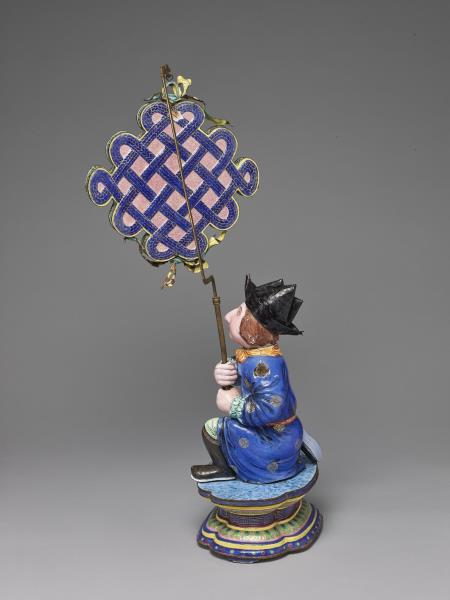 銅胎畫琺瑯番人八寶（盤長）